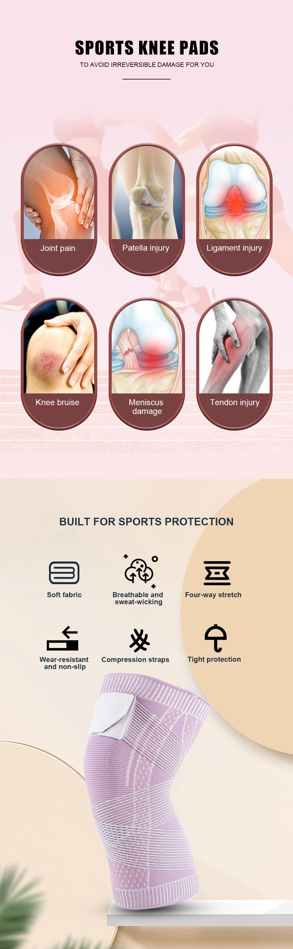 Sports Compression Knee Pads