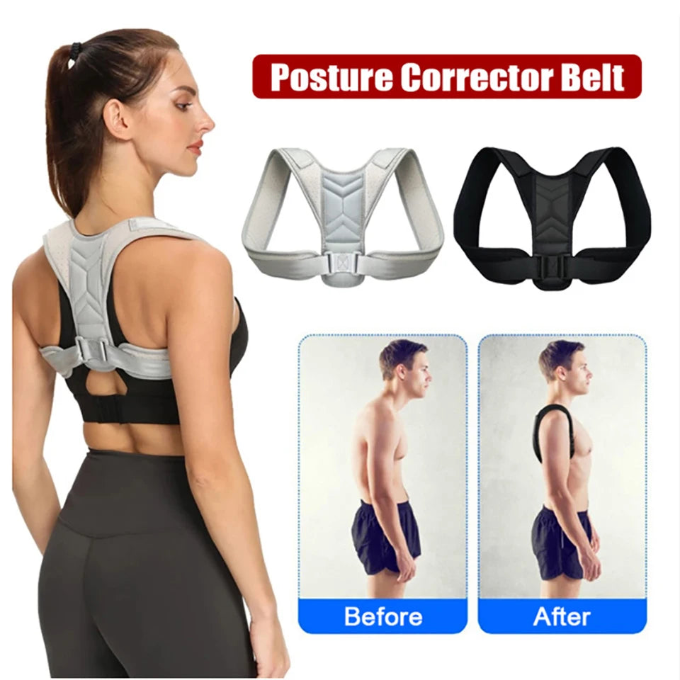 Adjustable Back Posture Corrector Neck Brace Shoulder Support Correction Belt