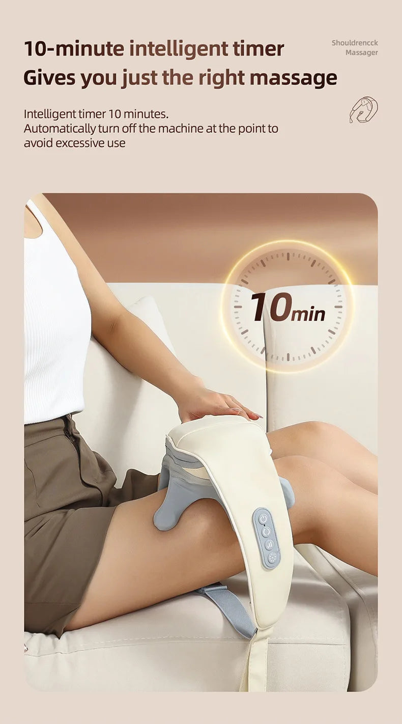 Neck Massager with Heat, Shoulder Massager, Shiatsu Neck and Back Massager, Muscle Pain Relief-Office, Home & Car