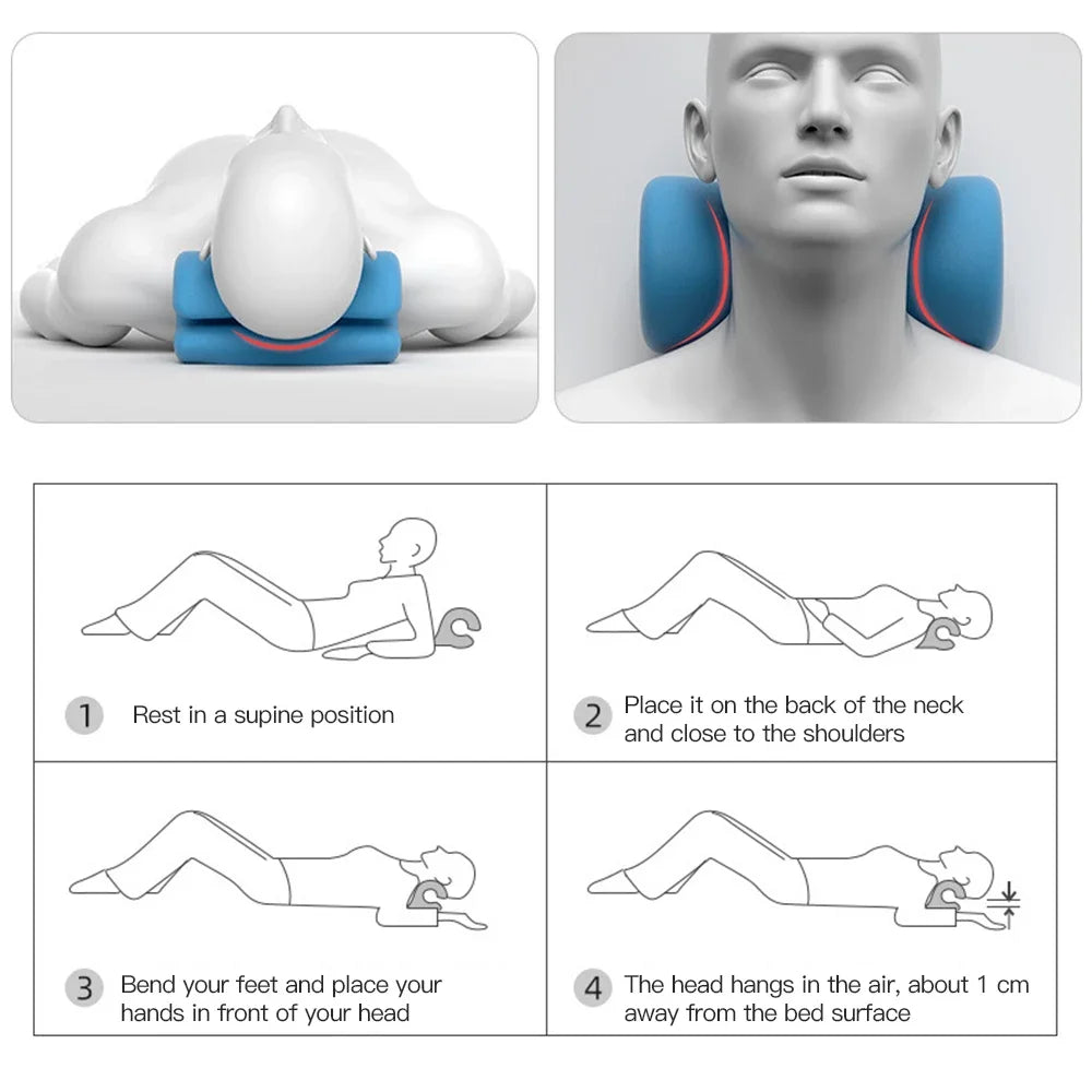 Cervical Spine Massage Pillow U Shaped, using Gravity Shiatsu technology Cervical Massage Pillow for Neck and Shoulder Repair and Neck Relaxation