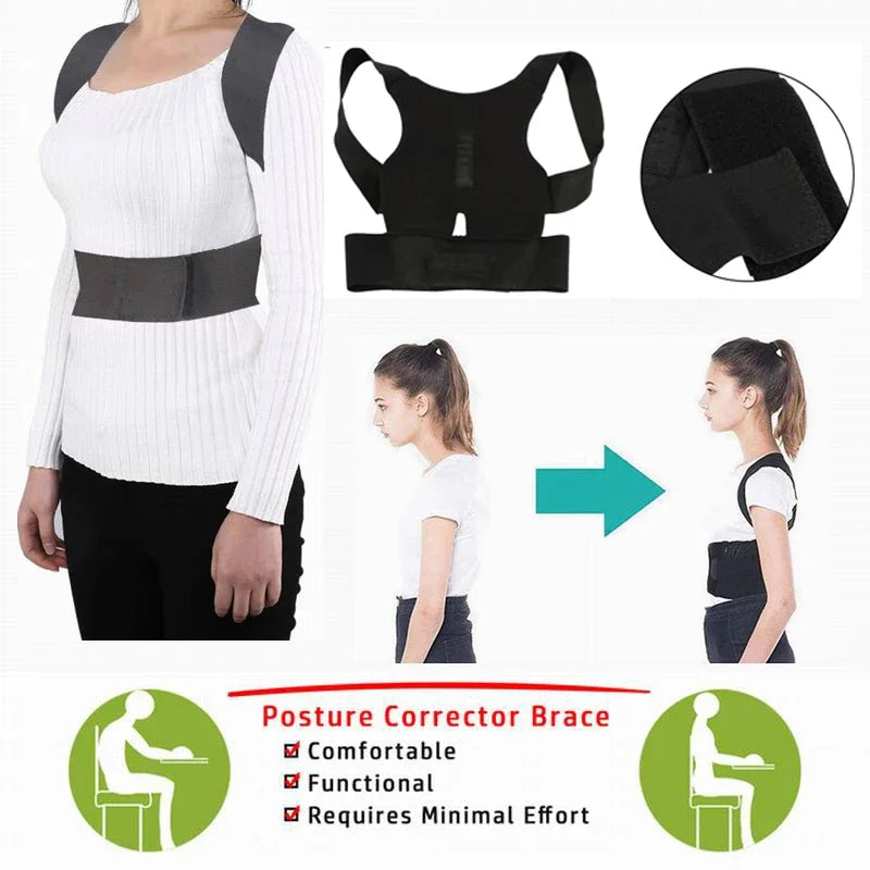 Adjustable Posture Corrector Back Brace Support Belt