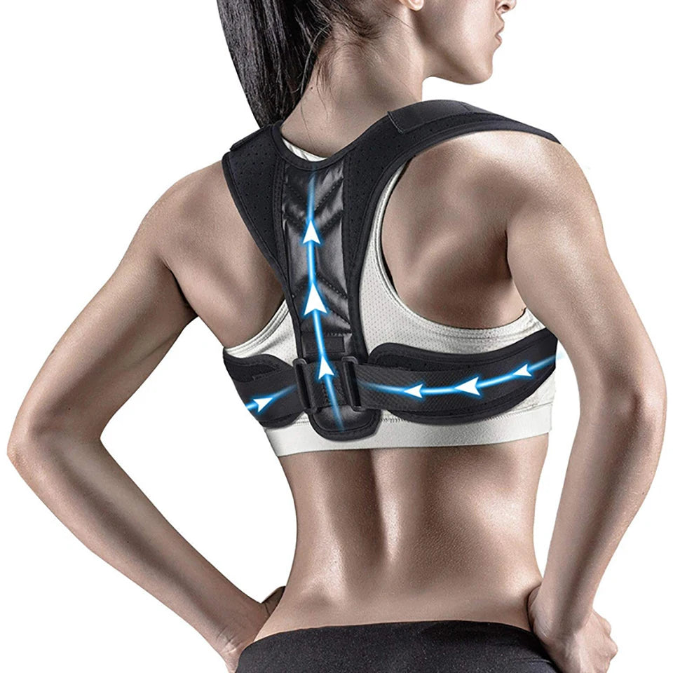 Adjustable Back Posture Corrector Neck Brace Shoulder Support Correction Belt