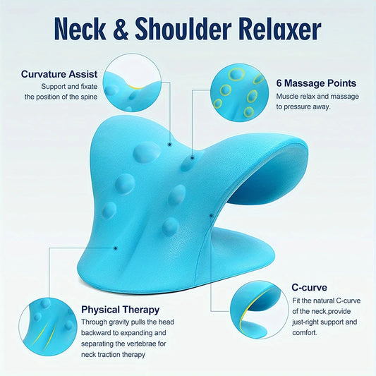 Cervical Spine Massage Pillow U Shaped, using Gravity Shiatsu technology Cervical Massage Pillow for Neck and Shoulder Repair and Neck Relaxation